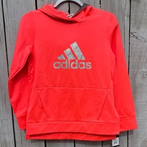 Pink sports hoodie from adidas l/g (14) size for kids